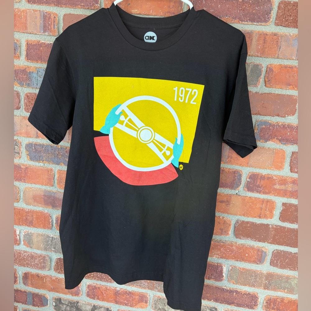 Autotype Black T-Shirt - Classic Car 1972 Graphic